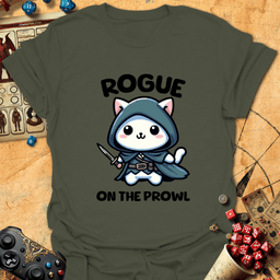Rogue On The Prowl Tee Gift For Tabletop Gamer