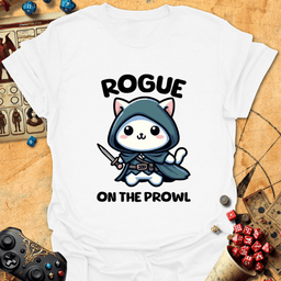 Rogue On The Prowl Tee Gift For Tabletop Gamer