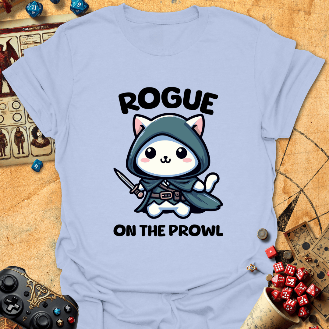 Rogue On The Prowl Tee Gift For Tabletop Gamer