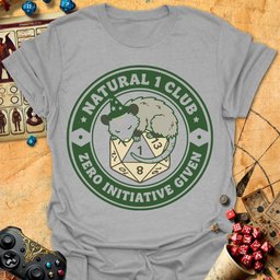 Natural 1 Club Tee Gift For Tabletop Gamer