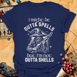 Outta Spells Tee Gift For Tabletop Gamer