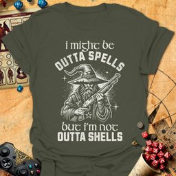Outta Spells Tee Gift For Tabletop Gamer