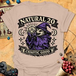Natural 20 Tee Gift For Tabletop Gamer