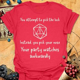 Pick Your Nose Tee Gift For Tabletop Gamer