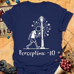 Perception 10 Tee Gift For Tabletop Gamer