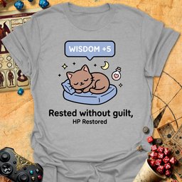 Rested No Guilt Tee Gift For Tabletop Gamer