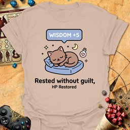 Rested No Guilt Tee Gift For Tabletop Gamer
