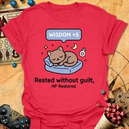 Rested No Guilt Tee Gift For Tabletop Gamer