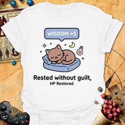 Rested No Guilt Tee Gift For Tabletop Gamer