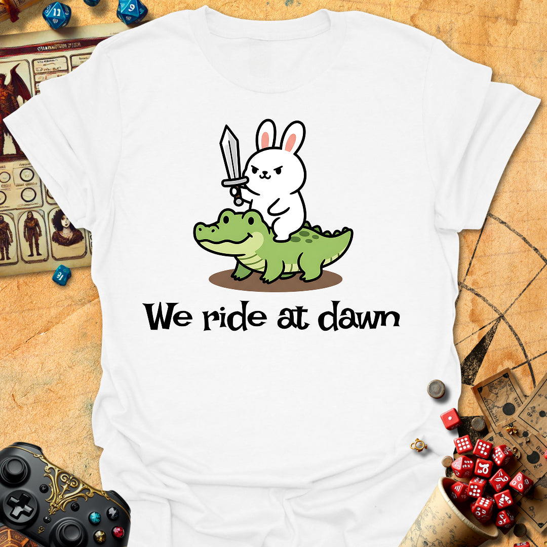 Ride At Dawn Tee Gift For Tabletop Gamer
