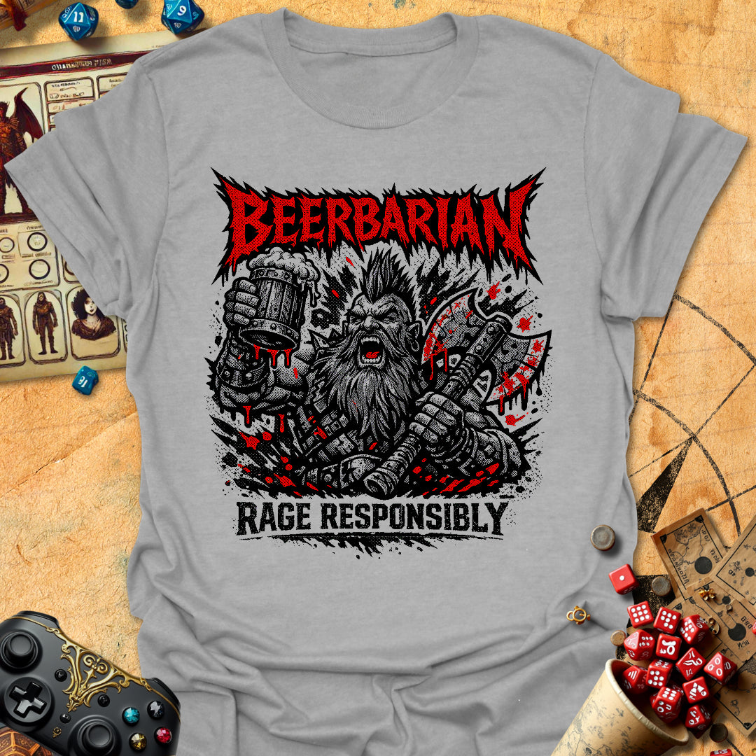 Rage Responsibly Tee Gift For Tabletop Gamer