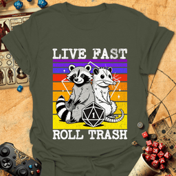 Roll Trash Tee Gift For Tabletop Gamer