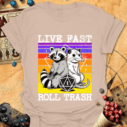 Roll Trash Tee Gift For Tabletop Gamer