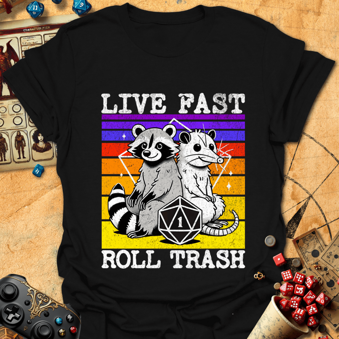 Roll Trash Tee Gift For Tabletop Gamer