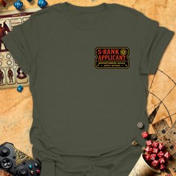 S Rank Applicant Tee Gift For Tabletop Gamer