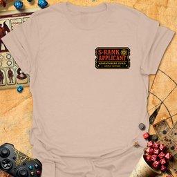 S Rank Applicant Tee Gift For Tabletop Gamer