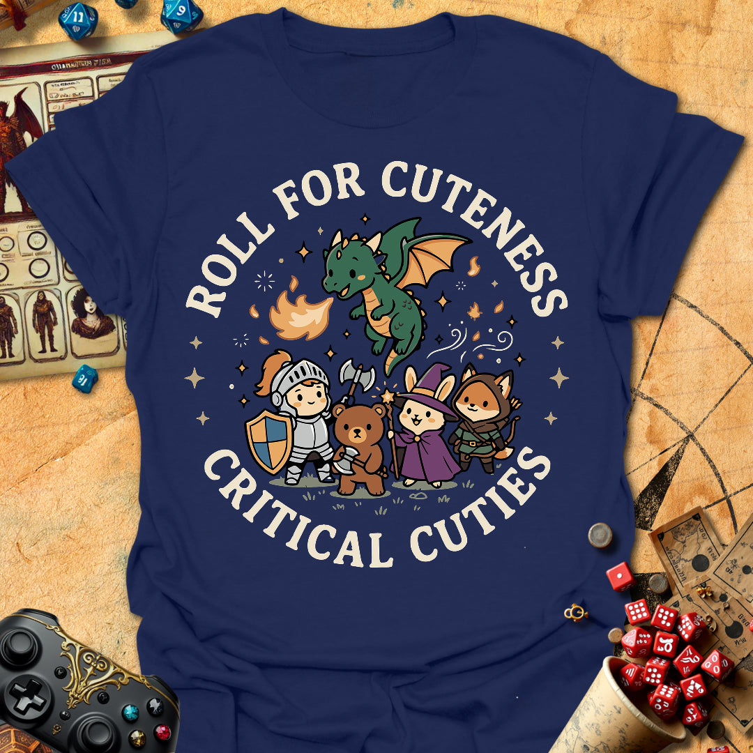 Roll For Cuteness Tee Gift For Tabletop Gamer
