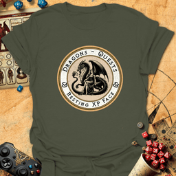 Resting XP Face Emblem Tee Gift For Tabletop Gamer