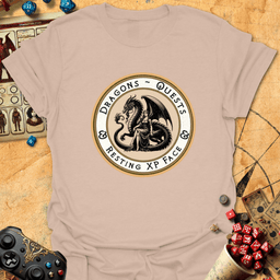 Resting XP Face Emblem Tee Gift For Tabletop Gamer