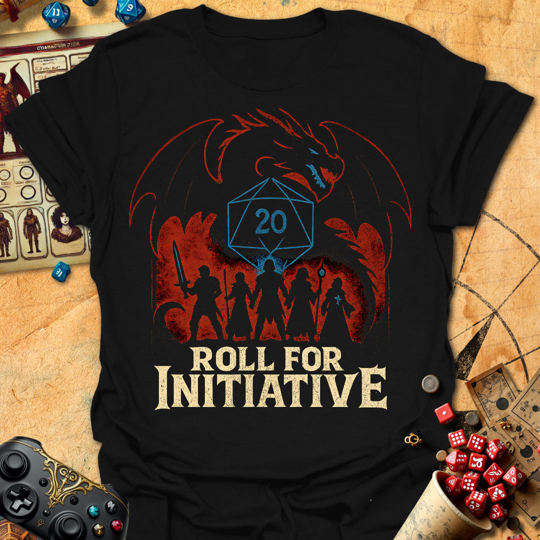 Roll For Initiative Tee Gift For Tabletop Gamer