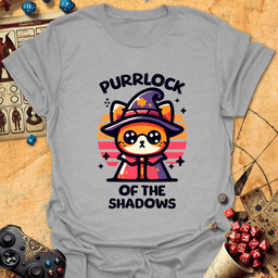 Purrlock Tee Gift For Tabletop Gamer