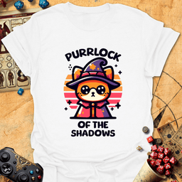 Purrlock Tee Gift For Tabletop Gamer