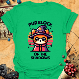Purrlock Tee Gift For Tabletop Gamer