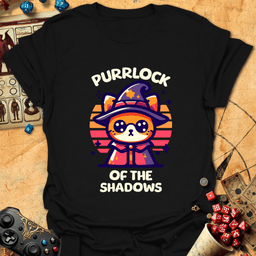 Purrlock Tee Gift For Tabletop Gamer