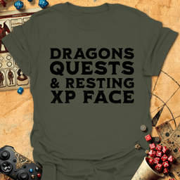 Resting XP Face Tee Gift For Tabletop Gamer