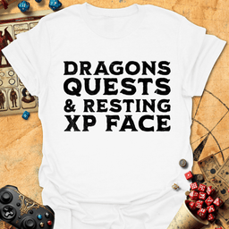Resting XP Face Tee Gift For Tabletop Gamer