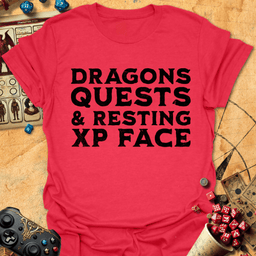 Resting XP Face Tee Gift For Tabletop Gamer