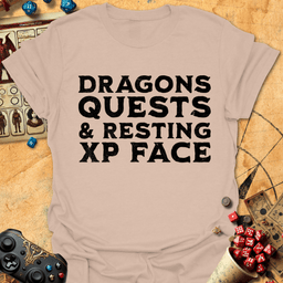 Resting XP Face Tee Gift For Tabletop Gamer