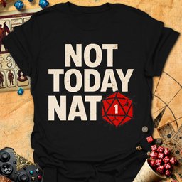 Not Today Nat1 Tee Gift For Tabletop Gamer
