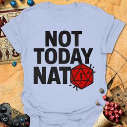 Not Today Nat1 Tee Gift For Tabletop Gamer