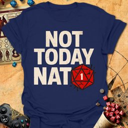 Not Today Nat1 Tee Gift For Tabletop Gamer