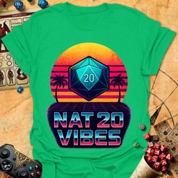 Nat 20 Vibes Tee Gift For Tabletop Gamer