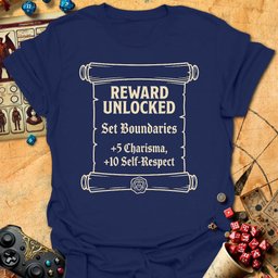 Reward Unlocked Scroll Tee Gift For Tabletop Gamer