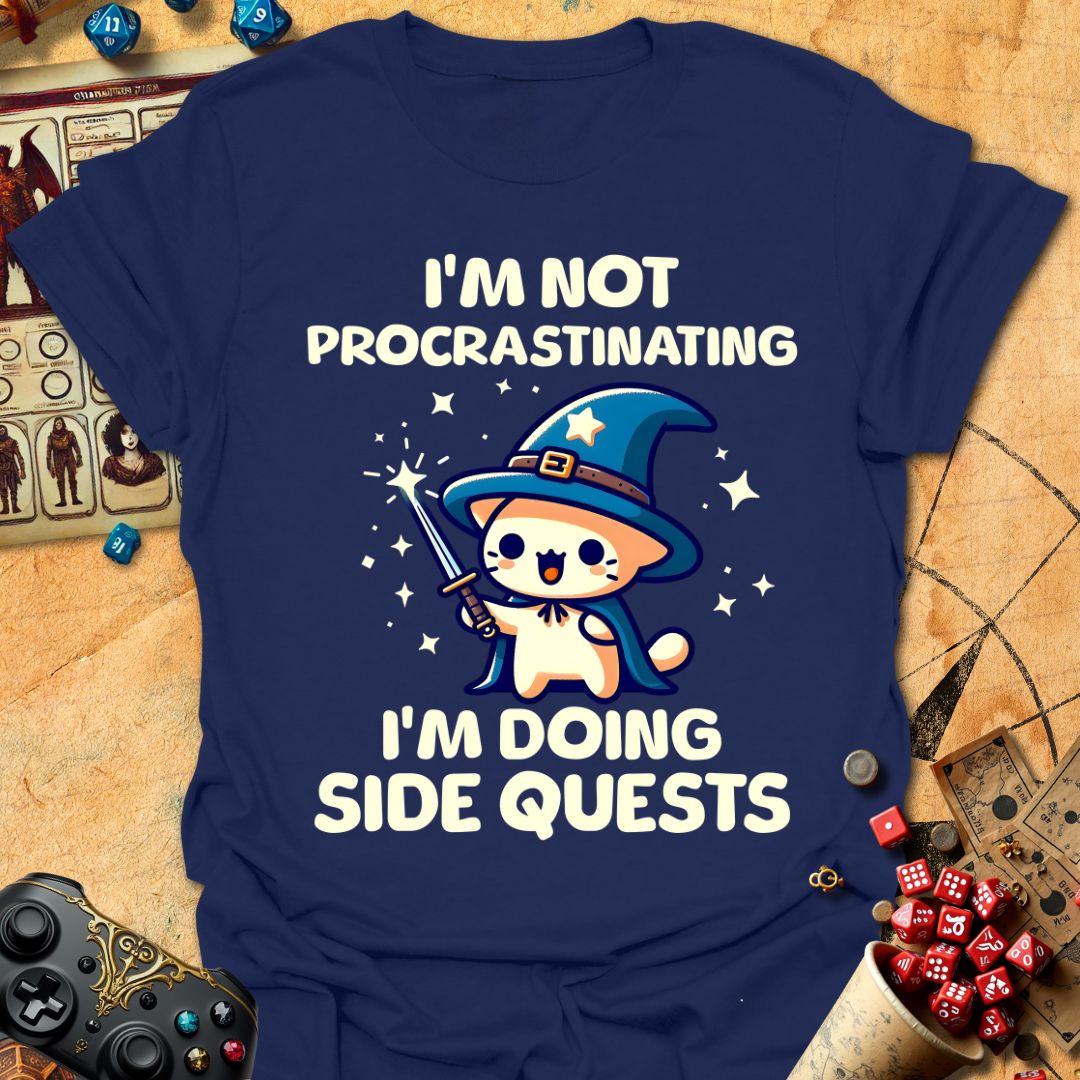 Side Quests Tee Gift For Tabletop Gamer
