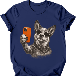 Australian Cattle Dog Selfie Dog T Shirt Gift For Dog Lover