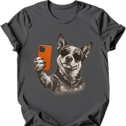 Australian Cattle Dog Selfie Dog T Shirt Gift For Dog Lover