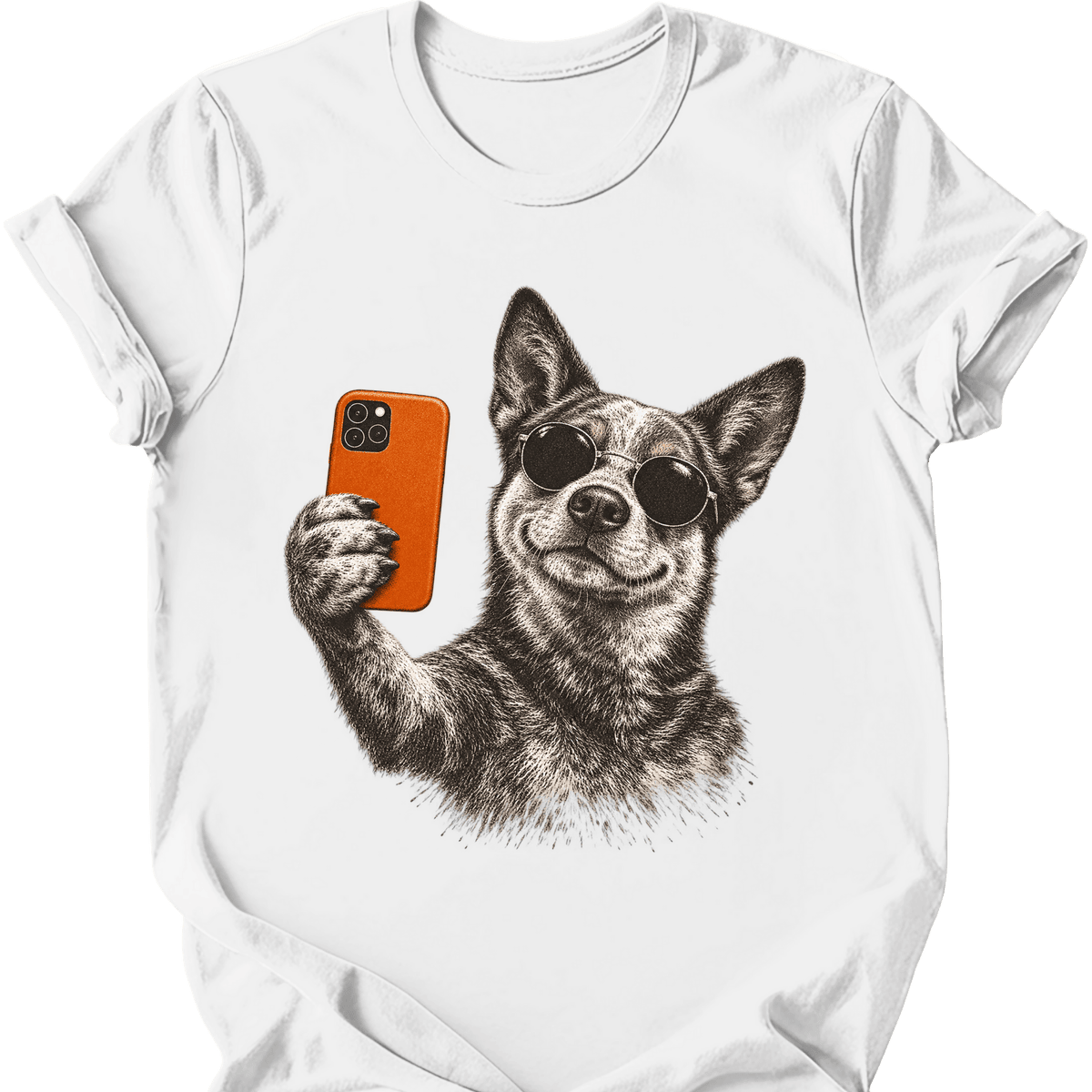 Australian Cattle Dog Selfie Dog T Shirt Gift For Dog Lover