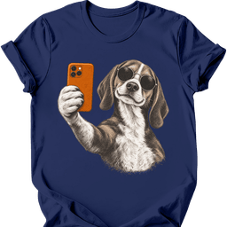 American Foxhound Selfie Dog T Shirt Gift For Dog Lover