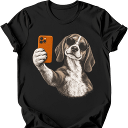 American Foxhound Selfie Dog T Shirt Gift For Dog Lover