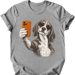 American Foxhound Selfie Dog T Shirt Gift For Dog Lover