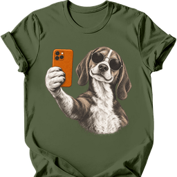 American Foxhound Selfie Dog T Shirt Gift For Dog Lover