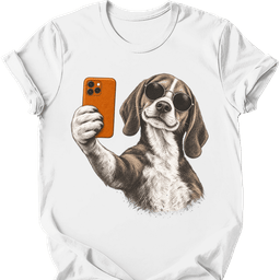 American Foxhound Selfie Dog T Shirt Gift For Dog Lover