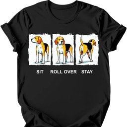 American Foxhound Sit Roll Over Stay T Shirt Gift For Dog Lover