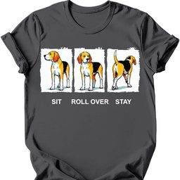 American Foxhound Sit Roll Over Stay T Shirt Gift For Dog Lover