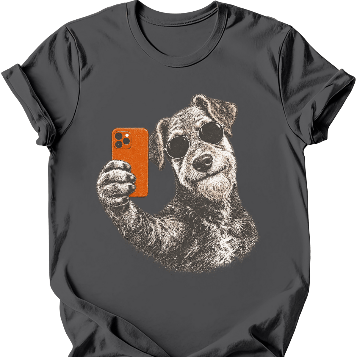 Airedale Selfie Dog T Shirt Gift For Dog Lover