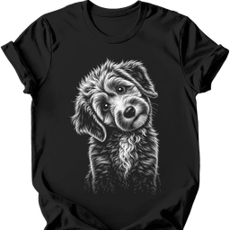 Aussiedoodle Tilted Dog T Shirt Gift For Dog Lover